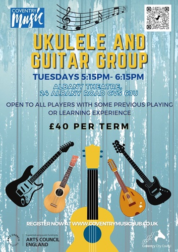 guitar & ukulele group flyer 2024