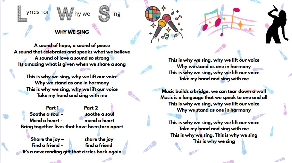 Why we sing lyric images